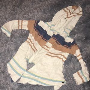 O’Neill open front hooded cardigan size xxs